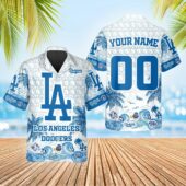 Los Angeles Dodgers Wave Palms Hawaiian Shirt - TeeAloha