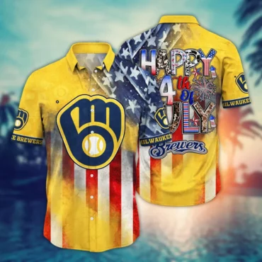 Milwaukee Brewers 4th of July Celebration Hawaiian Shirt