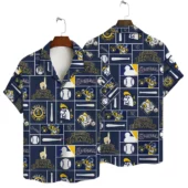 Milwaukee Brewers Baseball Icons Hawaiian Shirt - TeeAloha