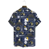 Milwaukee Brewers Baseball Icons Hawaiian Shirt Back - TeeAloha