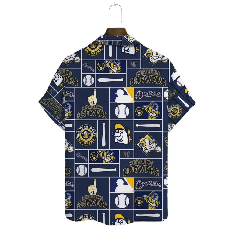 Milwaukee Brewers Baseball Icons Hawaiian Shirt