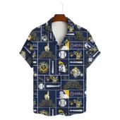 Milwaukee Brewers Baseball Icons Hawaiian Shirt Front - TeeAloha