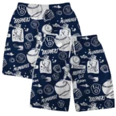 Milwaukee Brewers Doodle Hawaiian Short - TeeAloha