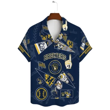 Milwaukee Brewers Fan Collage Hawaiian Shirt