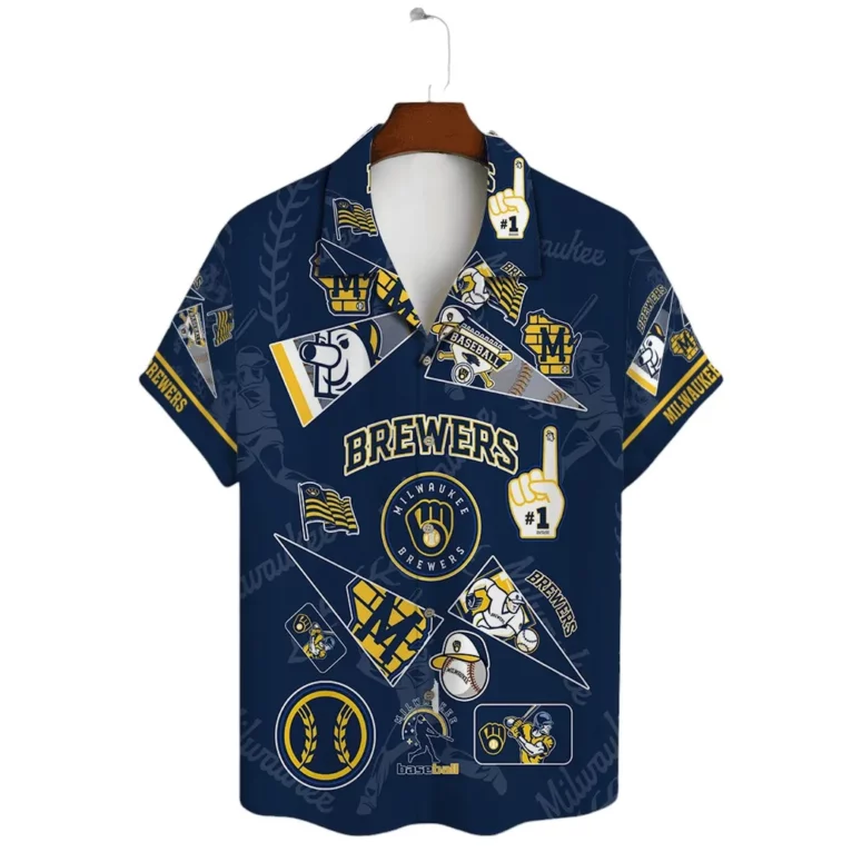 Milwaukee Brewers Fan Collage Hawaiian Shirt