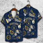 Milwaukee Brewers Fan Spirit Collage Hawaiian Shirt - TeeAloha