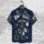 Milwaukee Brewers Fan Spirit Collage Hawaiian Shirt Back - TeeAloha