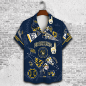 Milwaukee Brewers Fan Spirit Collage Hawaiian Shirt Front - TeeAloha