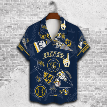 Milwaukee Brewers Fan Spirit Collage Hawaiian Shirt