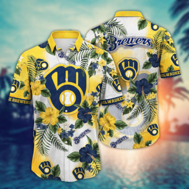 Milwaukee Brewers Island Bloom Hawaiian Shirt