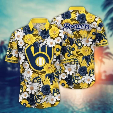 Milwaukee Brewers Summer Garden Hawaiian Shirt