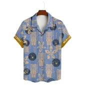 Milwaukee Brewers Tiki Floral Hawaiian Shirt Front - TeeAloha