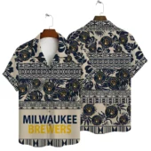 Milwaukee Brewers Tribal Spirit Hawaiian Shirt