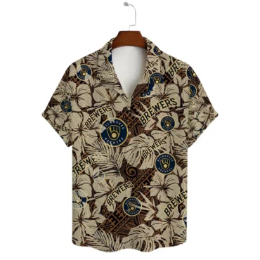 Milwaukee Brewers Tropical Vibes Hawaiian Shirt