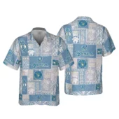 Milwaukee Brewers Vintage Blue Patch Hawaiian Shirt - TeeAloha