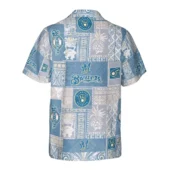 Milwaukee Brewers Vintage Blue Patch Hawaiian Shirt Back - TeeAloha