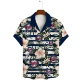 Minnesota Twins Beachside Breeze Hawaiian Shirt Front - TeeAloha