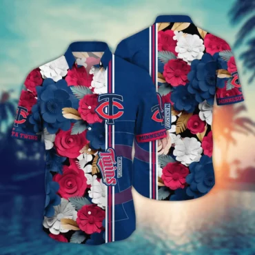 Minnesota Twins Floral Pride Hawaiian Shirt