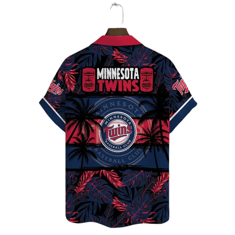 Minnesota Twins Paradise Print Hawaiian Shirt