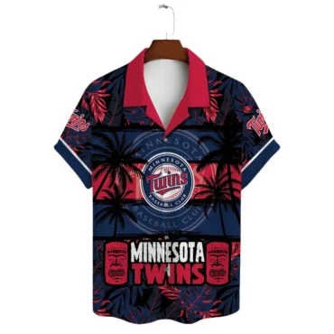 Minnesota Twins Paradise Print Hawaiian Shirt