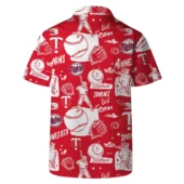 Minnesota Twins Red All Star Hawaiian Shirt Back - TeeAloha