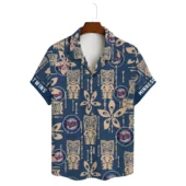 Minnesota Twins Tiki Tropic Hawaiian Shirt Front - TeeAloha