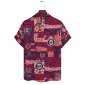 Minnesota Twins Tropic All Star Hawaiian Shirt Back - TeeAloha