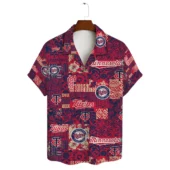 Minnesota Twins Tropic All Star Hawaiian Shirt Front - TeeAloha