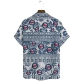 Minnesota Twins Vintage Tropics Hawaiian Shirt Back - TeeAloha