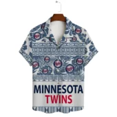 Minnesota Twins Vintage Tropics Hawaiian Shirt Front - TeeAloha