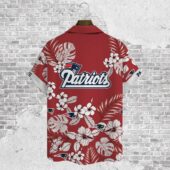 New England Patriots Coastal Kickback Hawaiian Shirt Back - TeeAloha