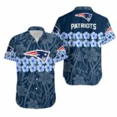 New England Patriots Flower And Hawaiian Shirt