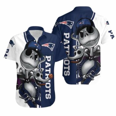 New England Patriots Jack Skellington And Zero Hawaiian Shirt