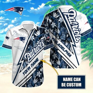 New England Patriots Palm Coast Hawaiian Shirt