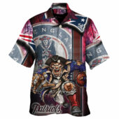 New England Patriots Tropical Game Hawaiian Shirt Front - TeeAloha