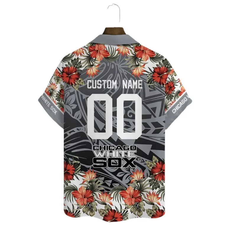 Personalized Chicago White Sox Flower Pattern Hawaiian Shirt