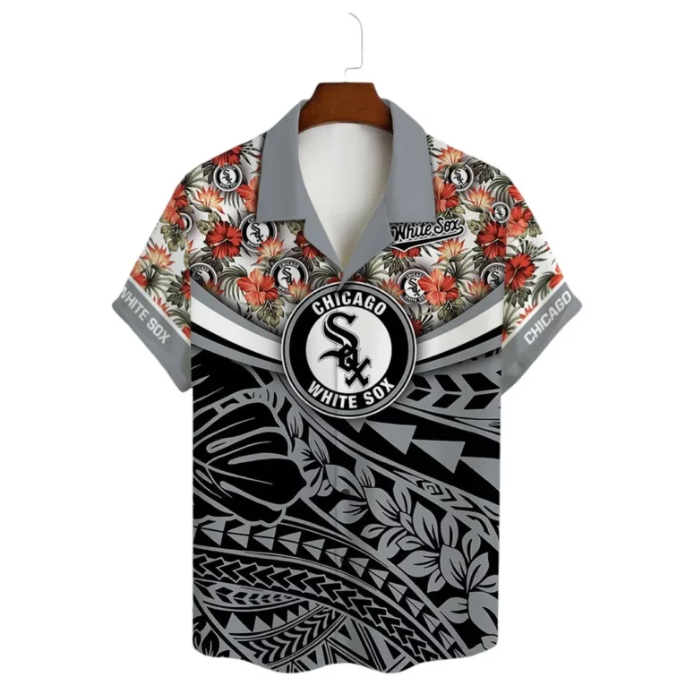 Personalized Chicago White Sox Flower Pattern Hawaiian Shirt