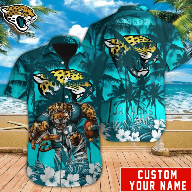 Personalized Jacksonville Jaguars Fierce Tropics Hawaiian Shirt