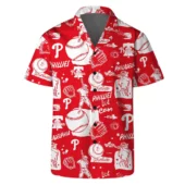 Philadelphia Phillies All Star Doodle Hawaiian Shirt Front - TeeAloha