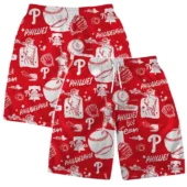 Philadelphia Phillies All Star Doodle Hawaiian Shirt Short - TeeAloha