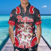 Philadelphia Phillies All Star Player Hawaiian Shirt Mockup Front Man - TeeAloha