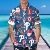 Philadelphia Phillies Classic Fanatic Hawaiian Shirt Mockup Front Man - TeeAloha