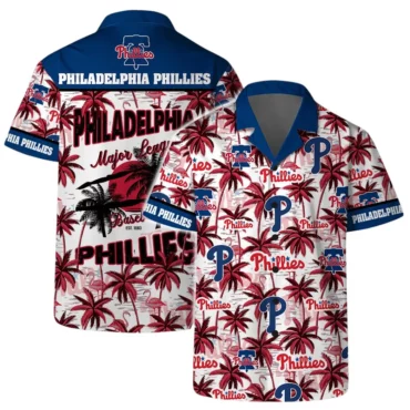 Philadelphia Phillies Coconut Tree Pattern Hawaiian Shirt