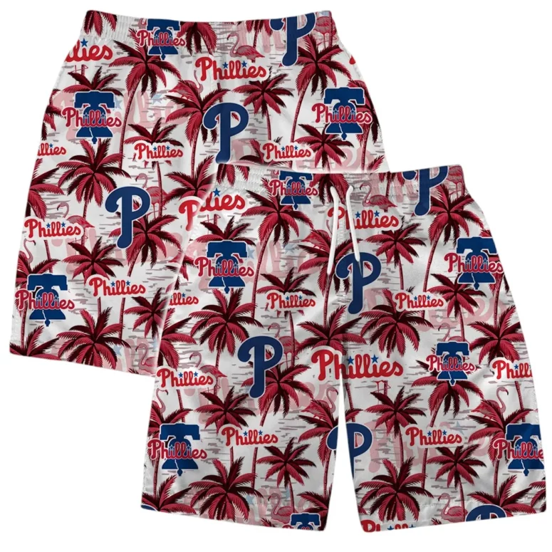 Philadelphia Phillies Coconut Tree Pattern Hawaiian Shirt