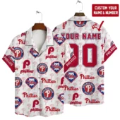 Philadelphia Phillies Custom Logo Hawaiian Shirt - TeeAloha