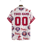 Philadelphia Phillies Custom Logo Hawaiian Shirt Back - TeeAloha