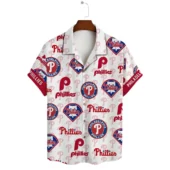 Philadelphia Phillies Custom Logo Hawaiian Shirt Front - TeeAloha