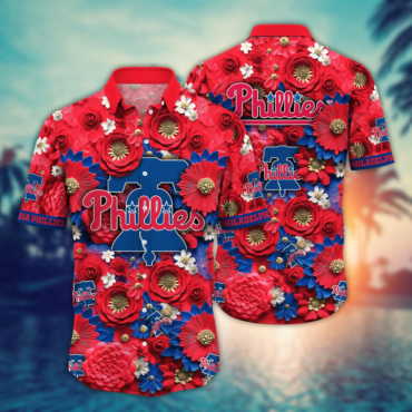 Philadelphia Phillies Floral Bloom Hawaiian Shirt