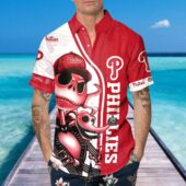 Philadelphia Phillies Halloween Spooktacular Hawaiian Shirt Mockup Front Man - TeeAloha