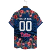 Philadelphia Phillies Island Floral Custom Hawaiian Shirt Back - TeeAloha